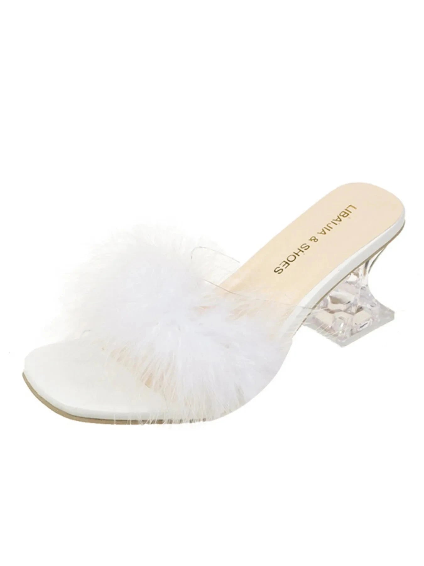 Fluffy Strap Block Heel Sandals Coco’s Tee Boutique