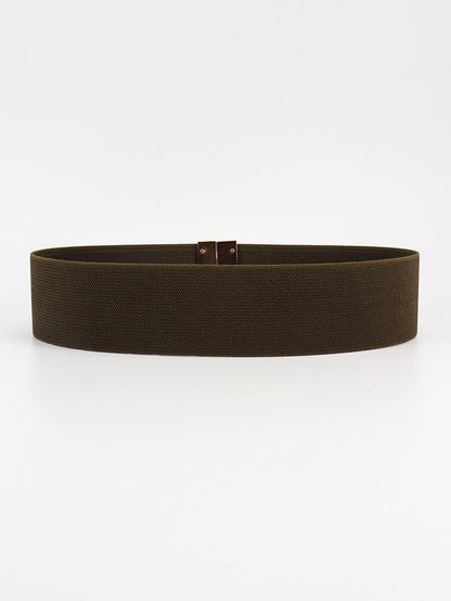 Alloy Buckle Elastic Belt.