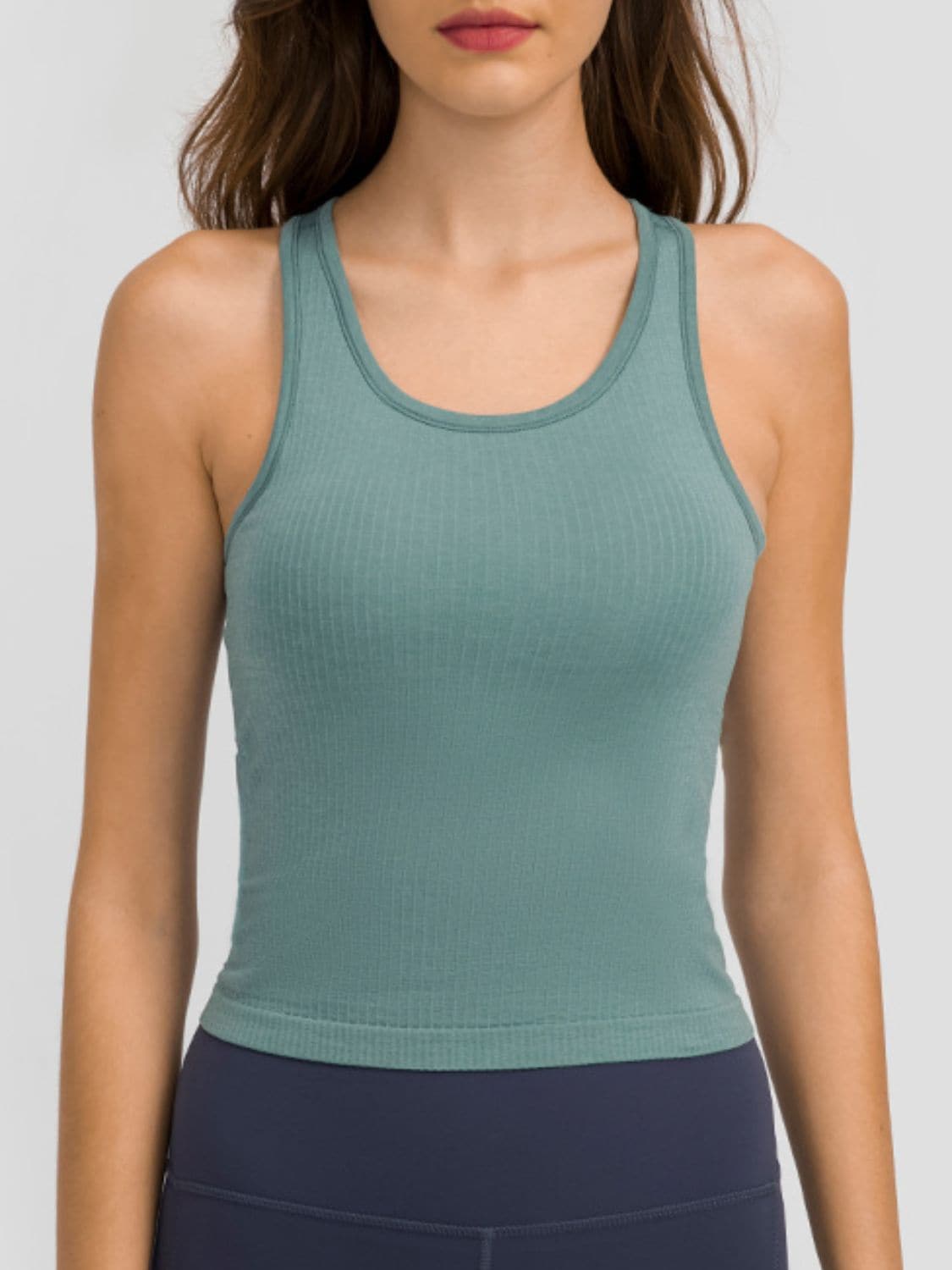 Round Neck Racerback Active Tank.