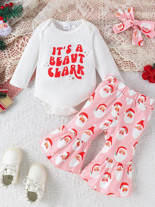 Children's Christmas Print 3 Piece Outfit Set Simply Love