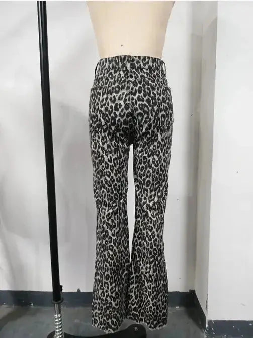 Leopard print high waist pants Miss Sparkling