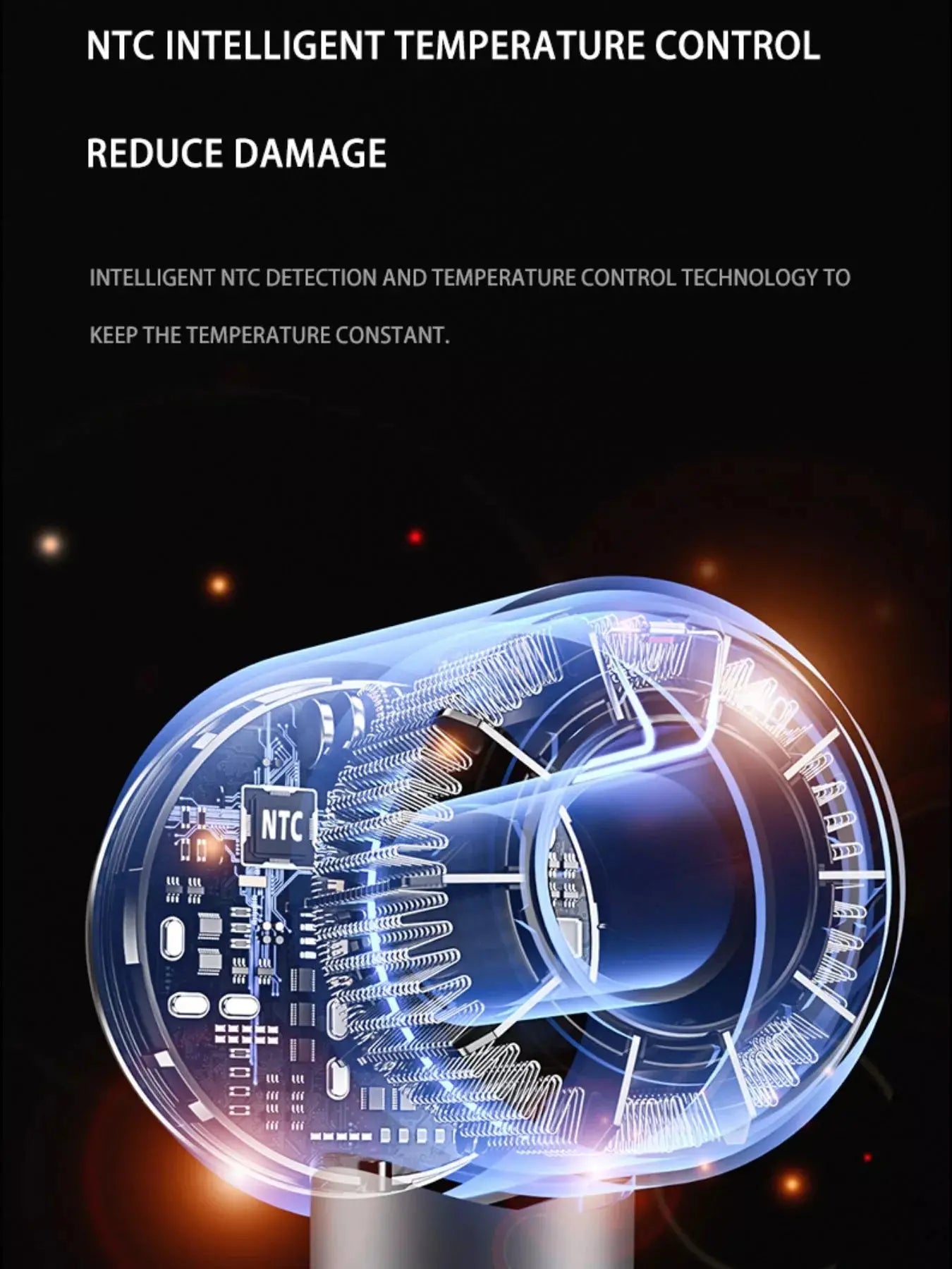 Intelligent Temperature Control High-Speed Hair Dryer Simply Love