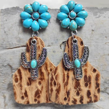 Desert Dream Turquoise Cactus Earrings