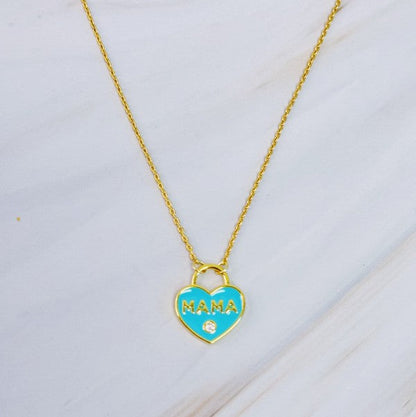 Pastel Locket Mama Necklace