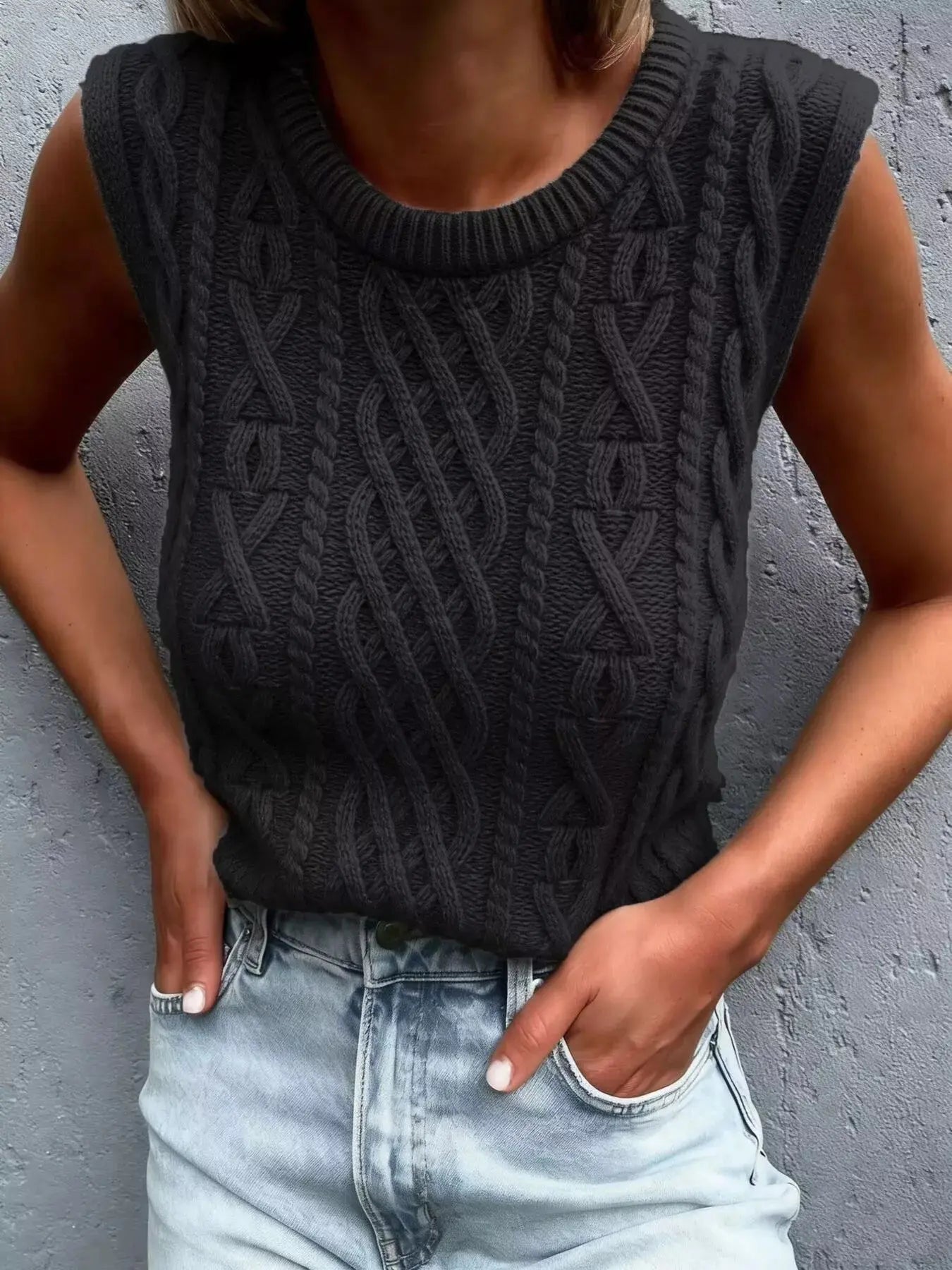 Cable Knit Sweater Vest Simply Love
