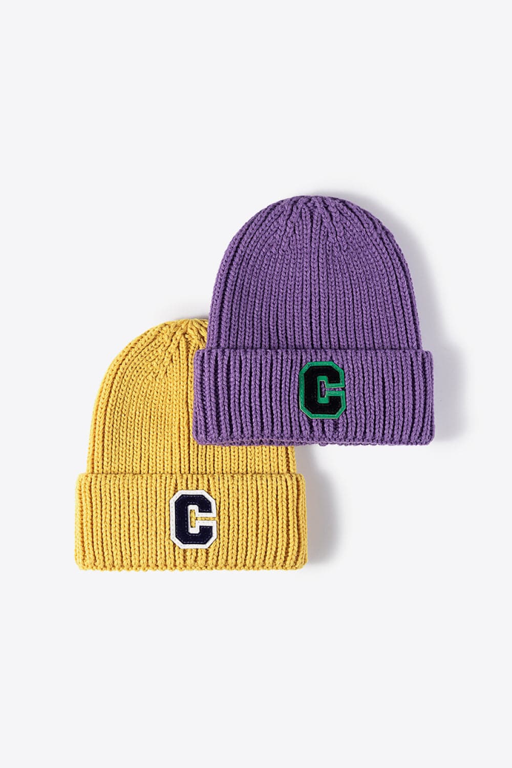 Letter C Patch Cuffed Beanie.