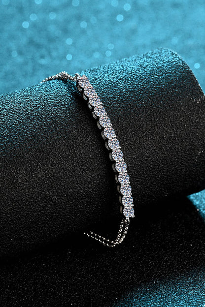 Adored Moissanite Sterling Silver Bracelet.