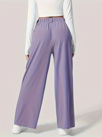 Comfy Wide Leg Trousers with Convenient Pockets