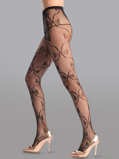 Butterfly Lace Thigh High Fishnet Stockings