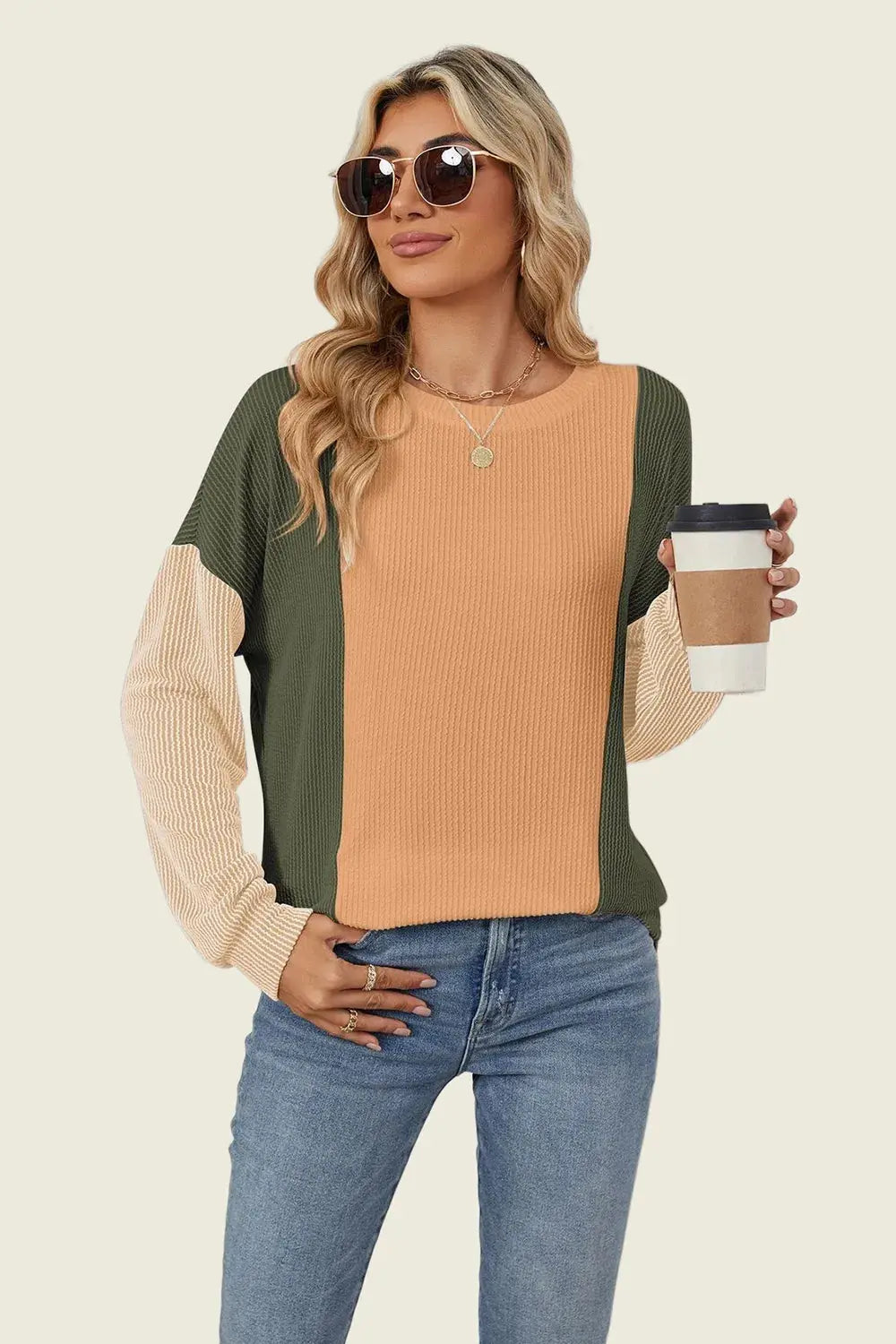Double Take: Textured Long Sleeve Tee - Love Salve