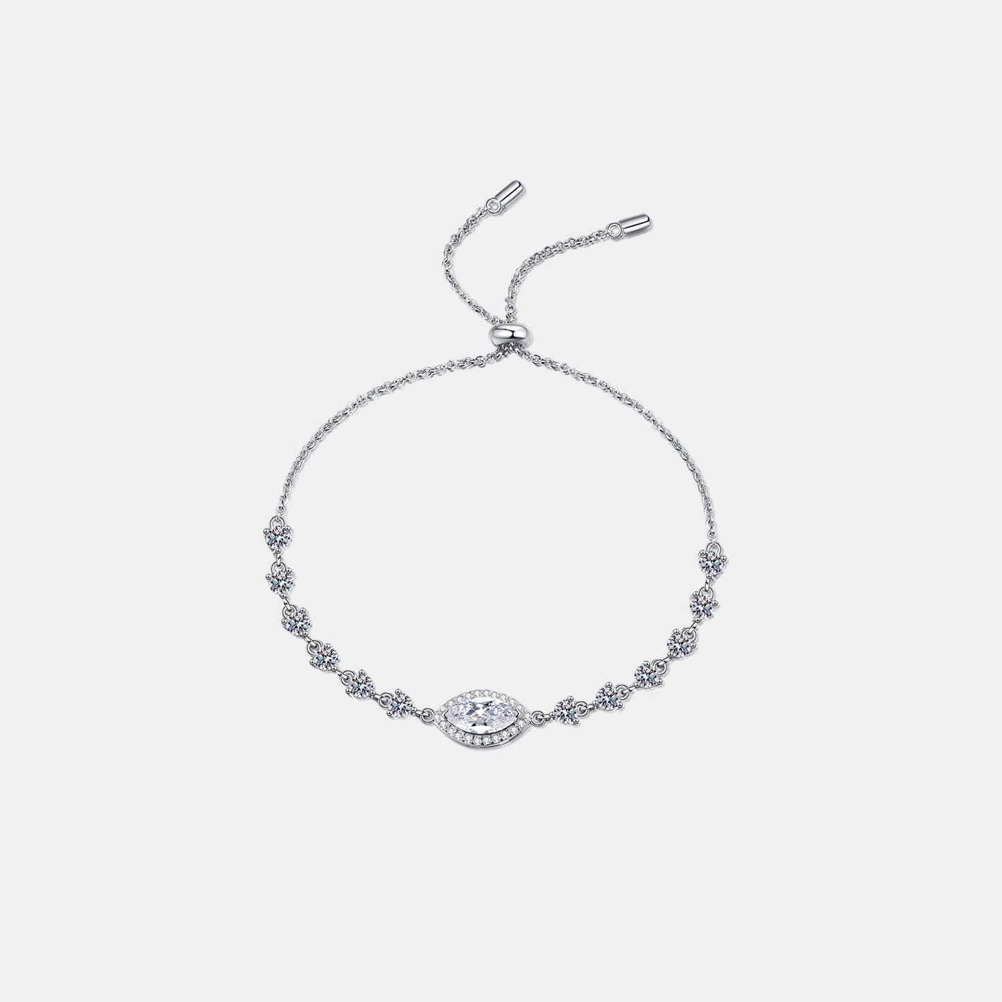 1 Carat Moissanite 925 Sterling Silver Bracelet.