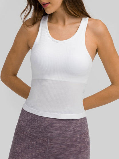 Round Neck Racerback Active Tank.