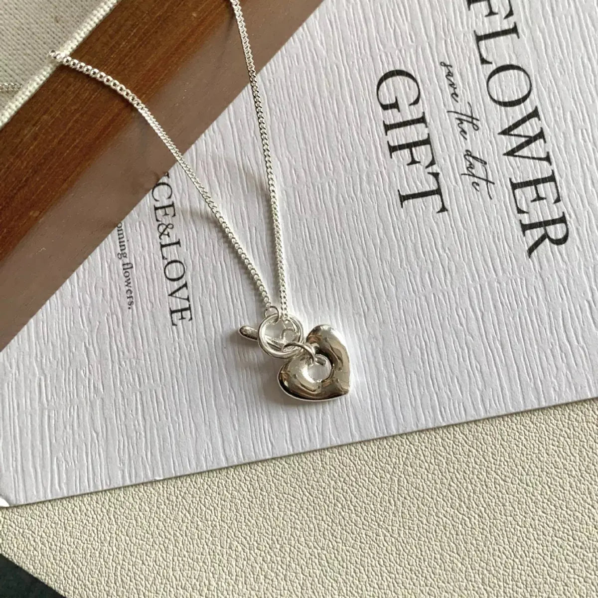 925 Sterling Silver Heart Necklace Simply Love