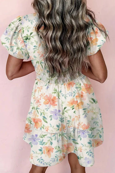 Simply Love: Puff Sleeve Frill Dress