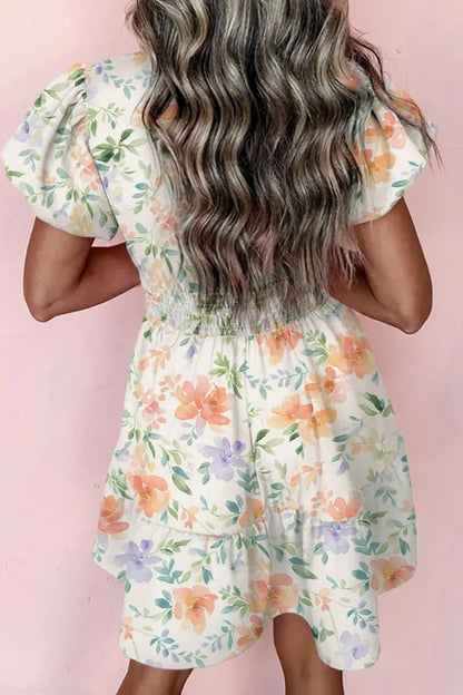 Simply Love: Puff Sleeve Frill Dress