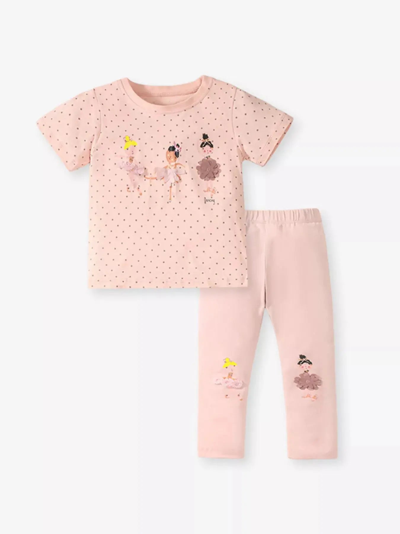 Children's Ballerina Round Neck Top and Pants Set Simply Love