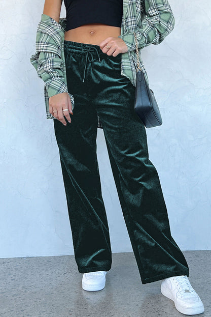 Evergreen wide leg pants - drawstring waist