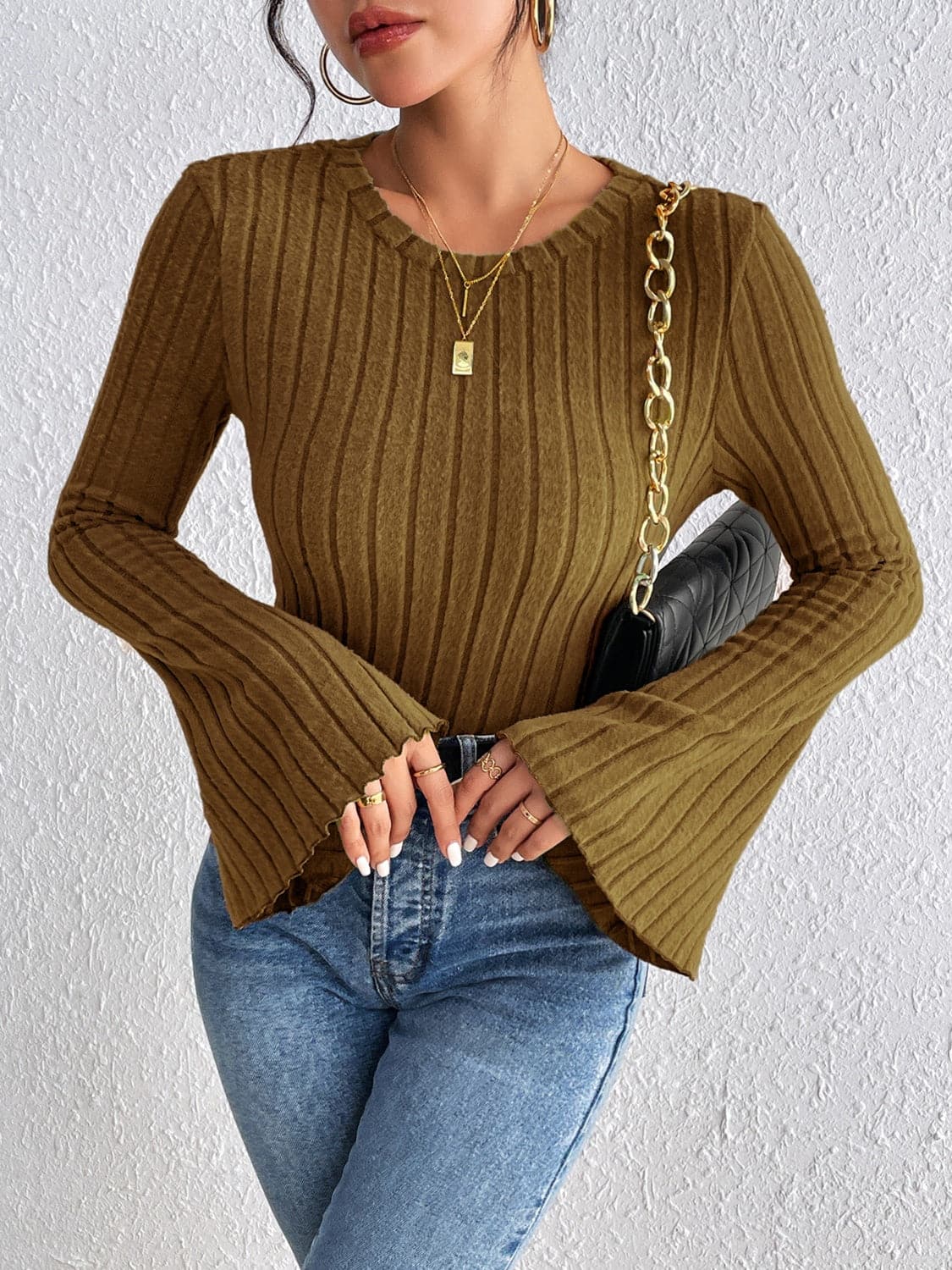 Chic flare sleeve t-shirt