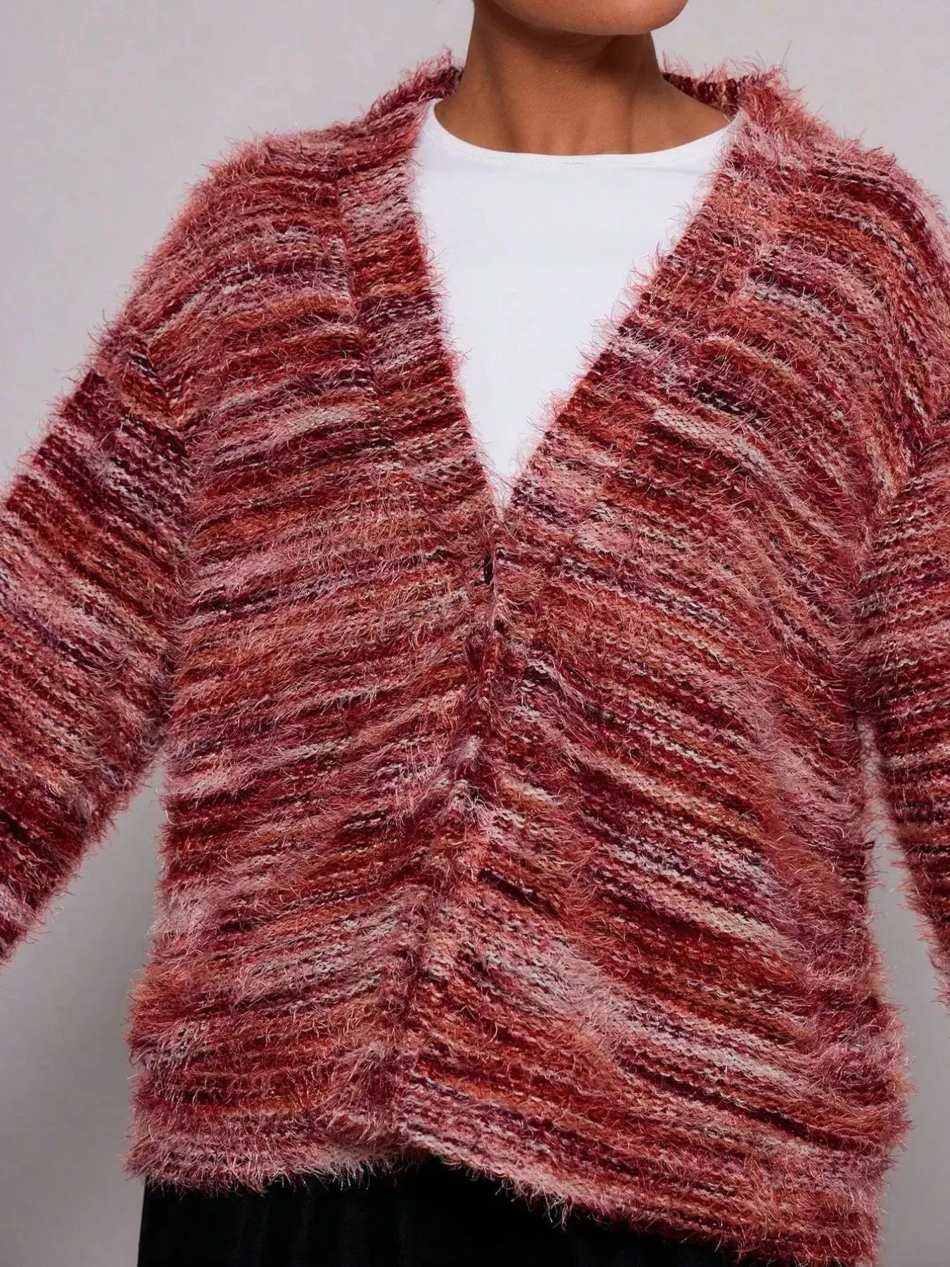 Textured Knit Button-Down Cardigan Simply Love