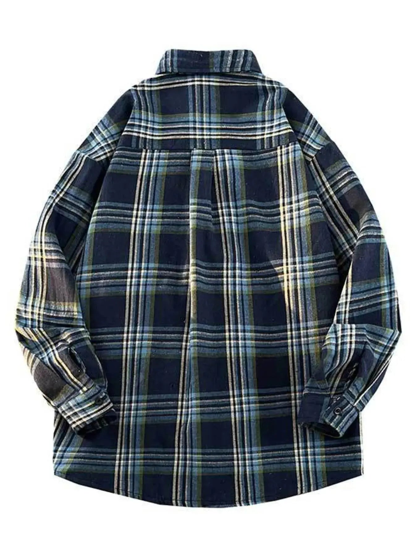 Men's Full Size Vintage Plaid Button Up Shirt Plus Size Simply Love