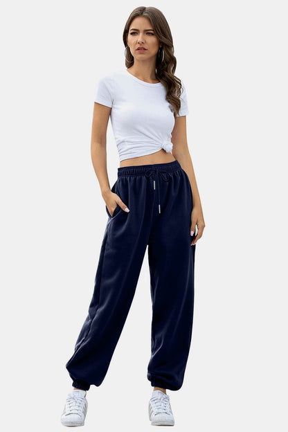 Comfortable pocketed joggers with elastic waistband