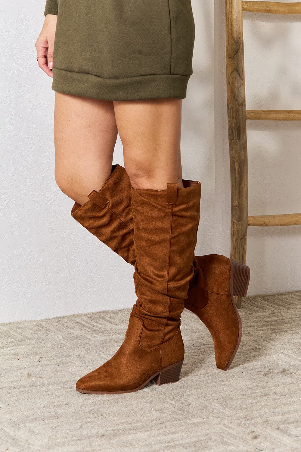 East Lion Corp Block Heel Knee High Boots.