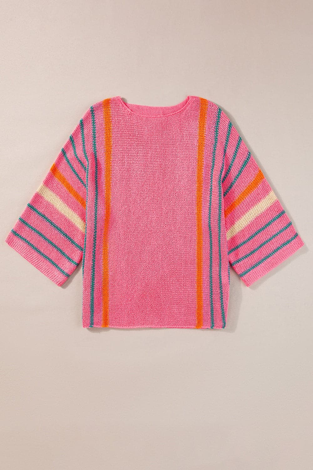 Striped Boat Neck Three-Quarter Sleeve Knit TopFeatures: Basic style
Stretch: Slightly stretchy
Material composition: 100% acrylic
Care instructions: Machine wash cold. Tumble dry low.
Imported


Size
US
Bust
SleLove Salve -Quarter Sleeve Knit TopKnit Tops