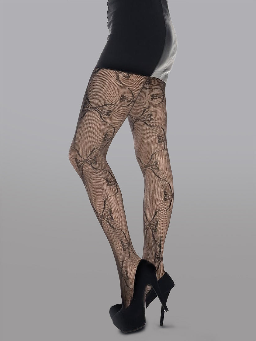 Butterfly Lace Thigh High Fishnet Stockings