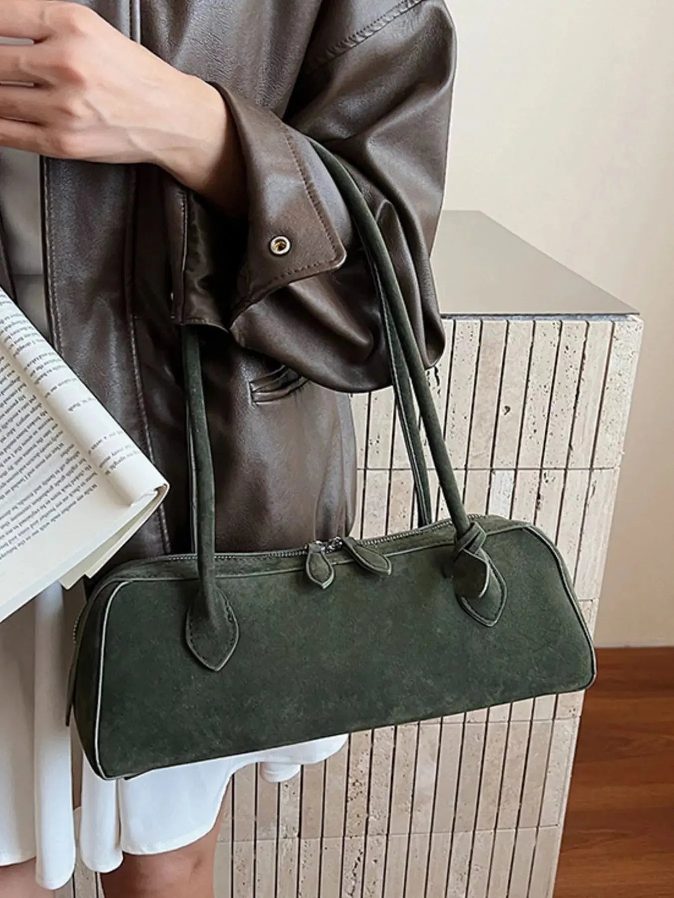 Solid Color Shoulder Bag Simply Love