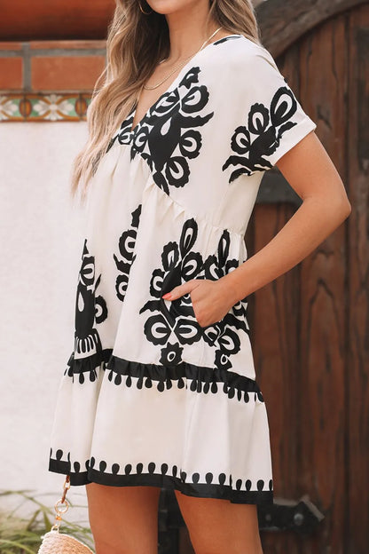 Simply Love: V-Neck Short Dress