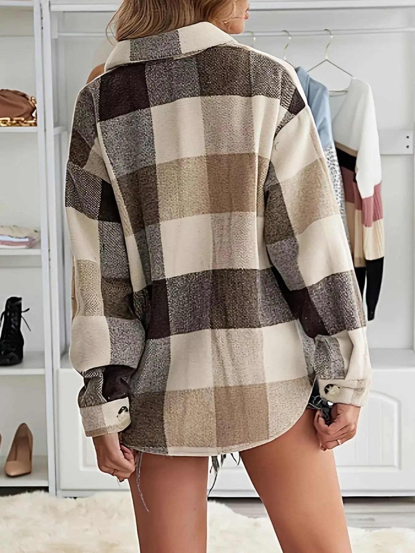 Plaid Button-Down Shirt Simply Love