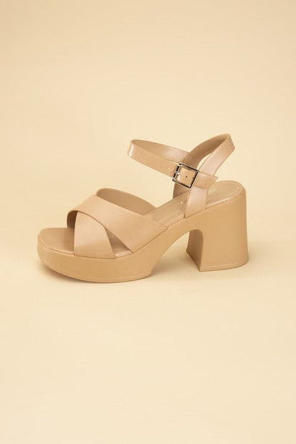 TOUCH-S Crisscross Sandal Heels.