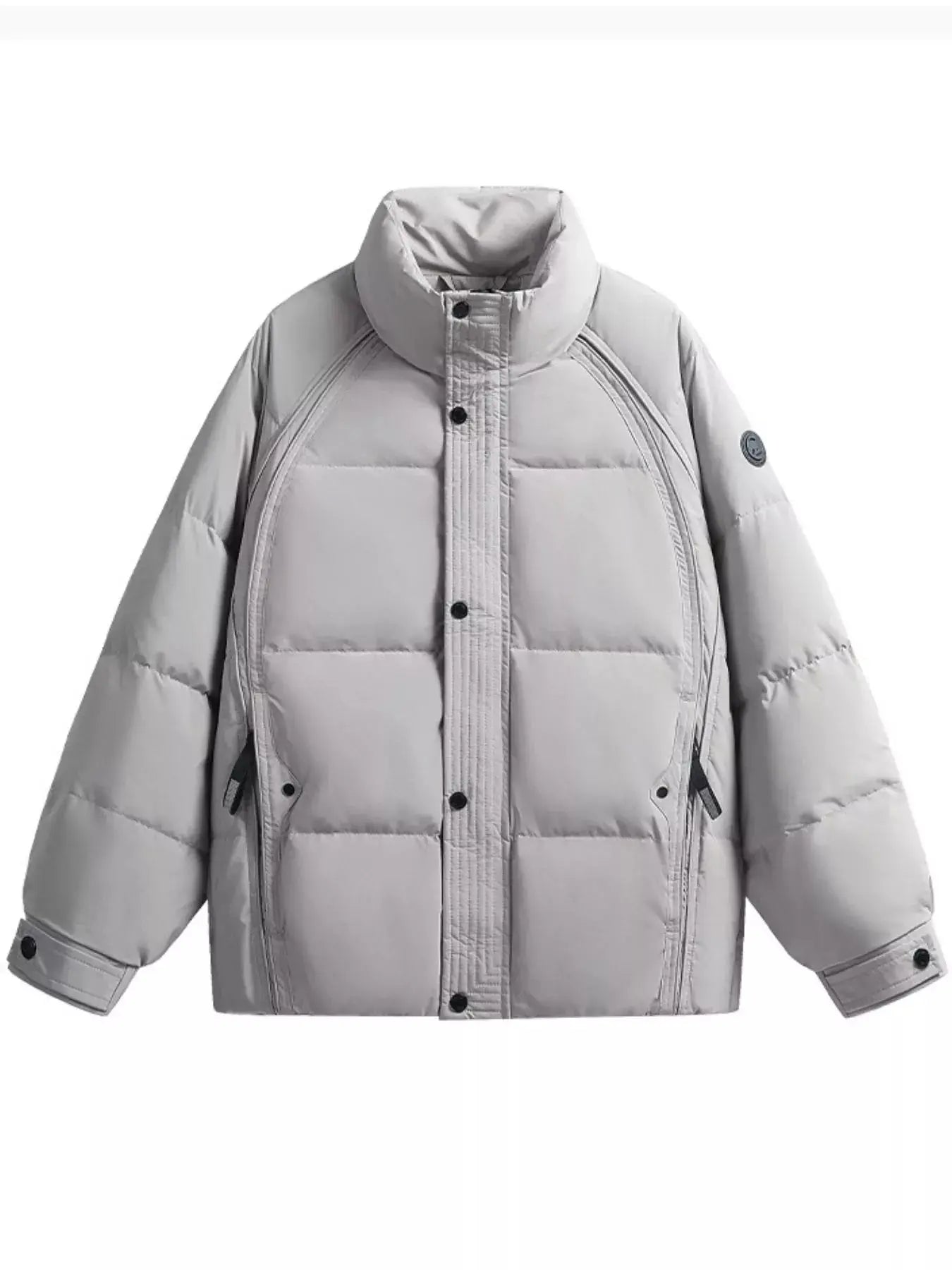 Men's Plus Size Stand Collar Puffer Jacket Simply Love