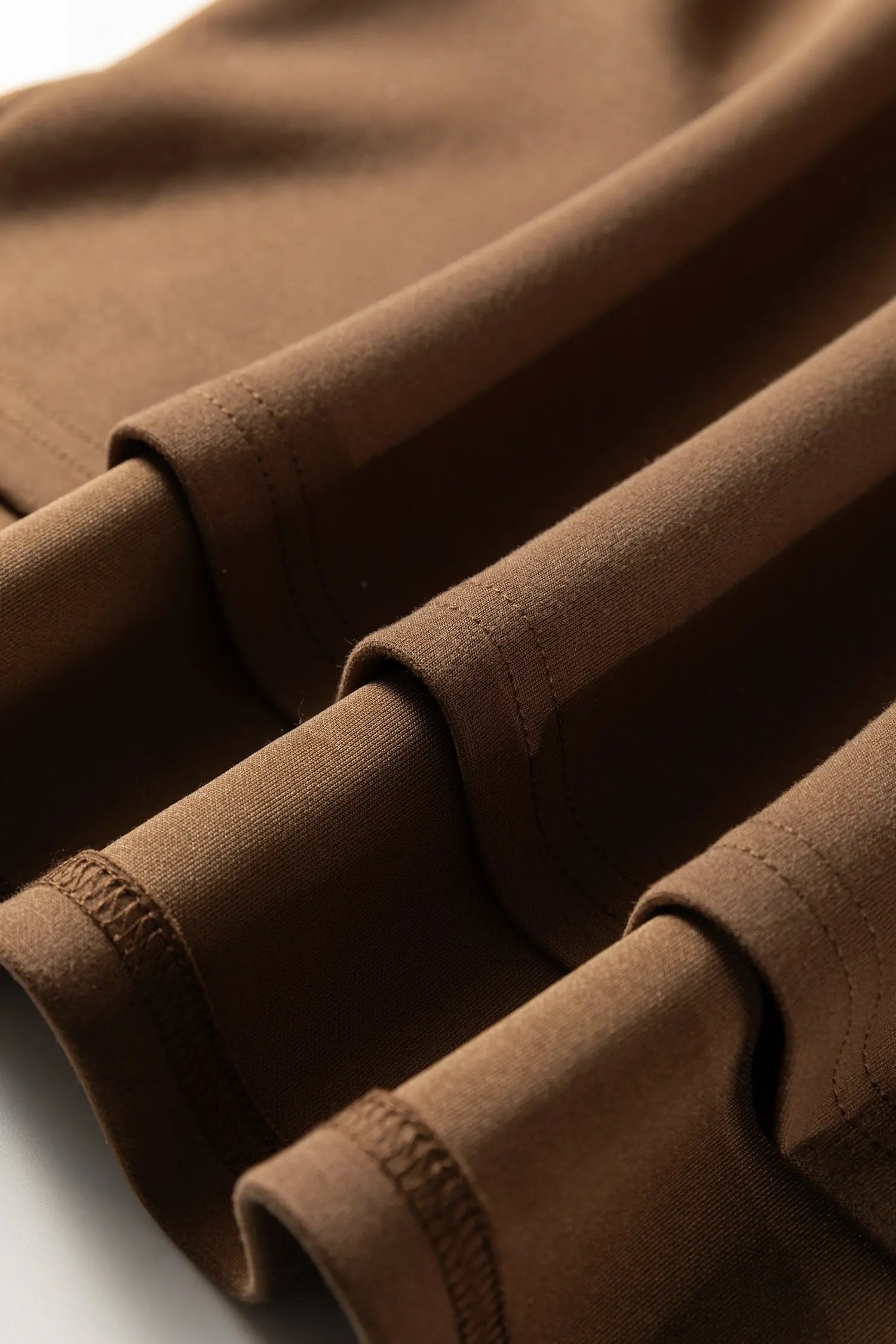 Coffee Solid Color V Neck Top And High Waist Pants Set Dear-Lover Dropshipping