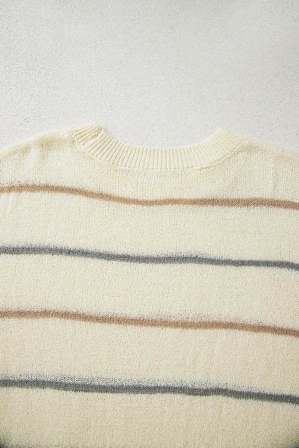 Dear-Lover Dropshipping Premium Multicolour Striped Ribbed Edge Drop Shoulder Sweater - Premium Quality Sweaters & Cardigans/Sweaters | Fast Shipping & Returns Dear-Lover Dropshipping