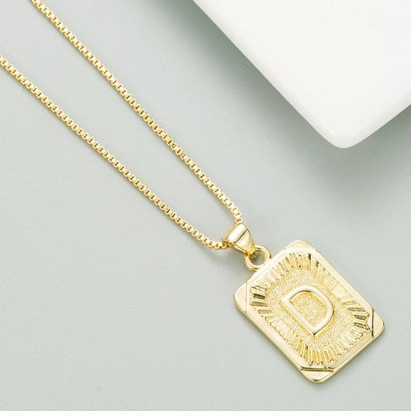 Golden Glow Initial Necklace - Letter Talia Collection Coco’s Tee Boutique