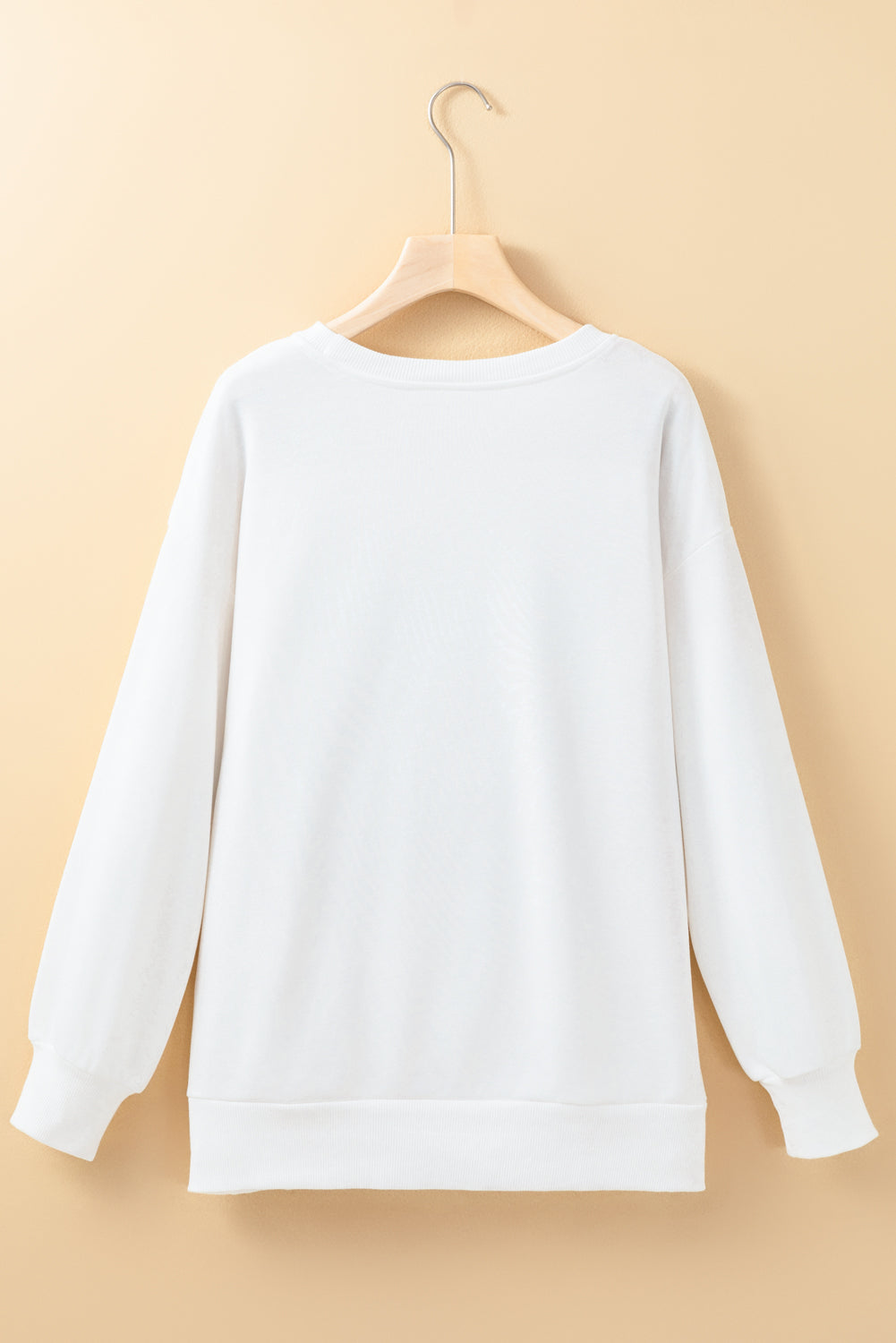 Gameday vibes white tinsel sweatshirt