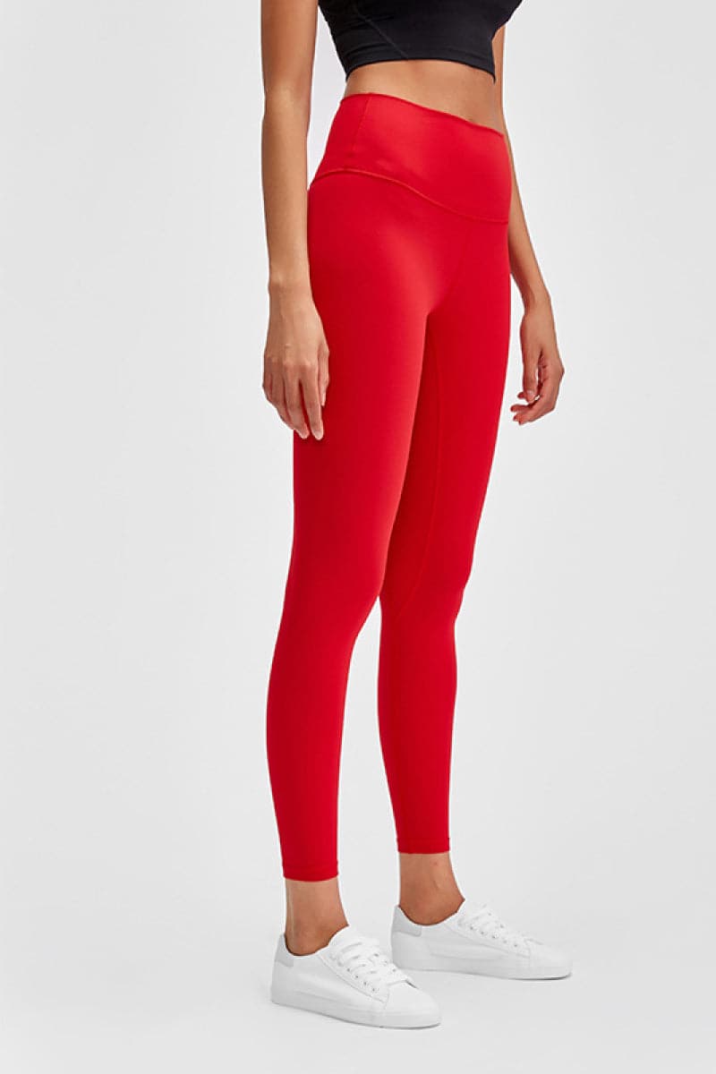 Wide Seamless Band Waist Sports Leggings.