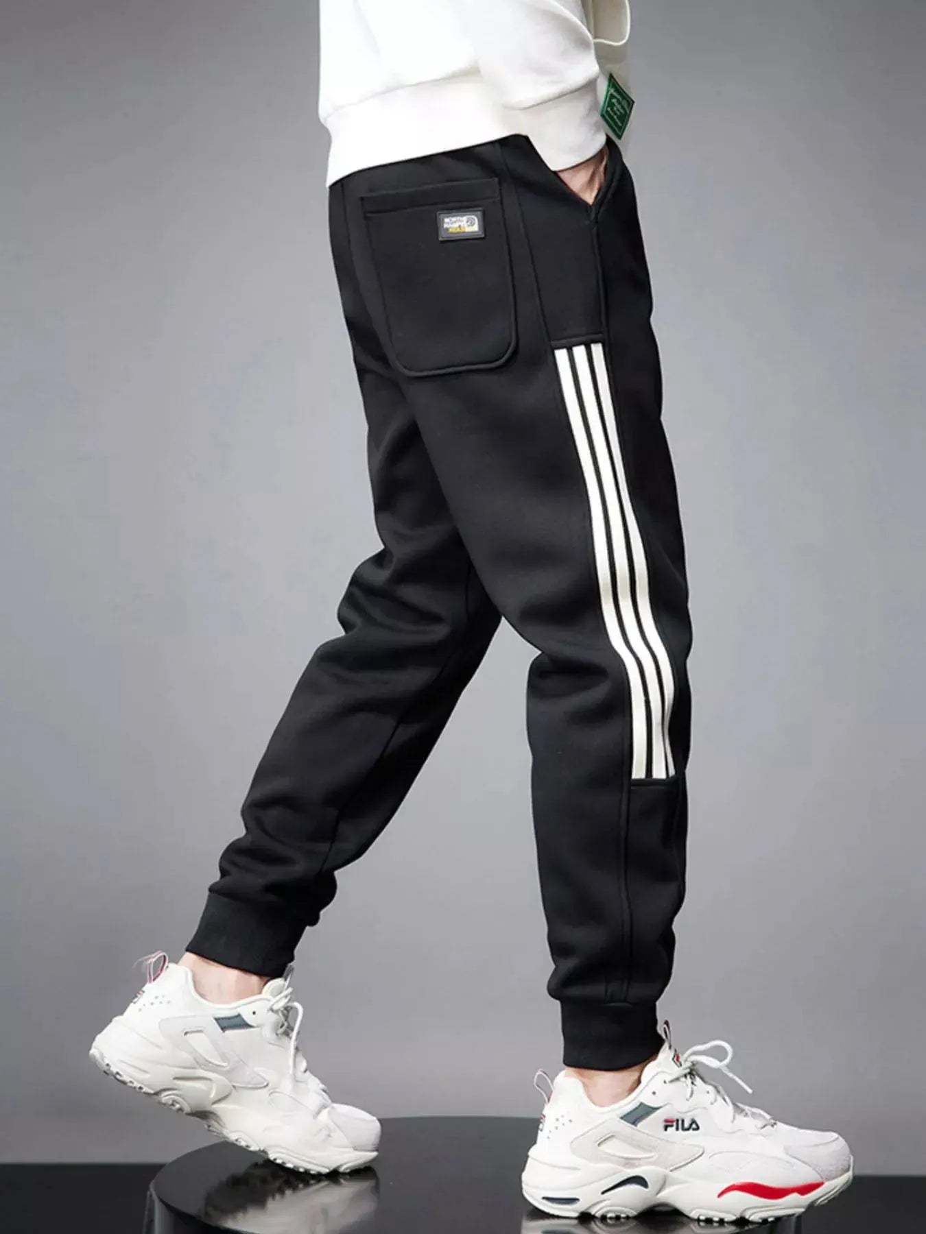 Men's Side Striped Drawstring Joggers Simply Love