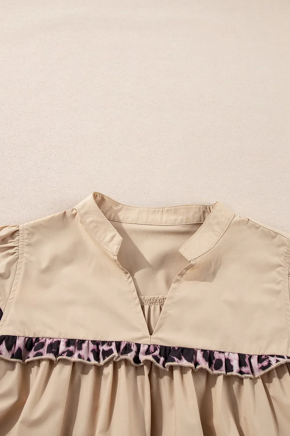 Simply Love Leopard Blouse: Frill Sleeves