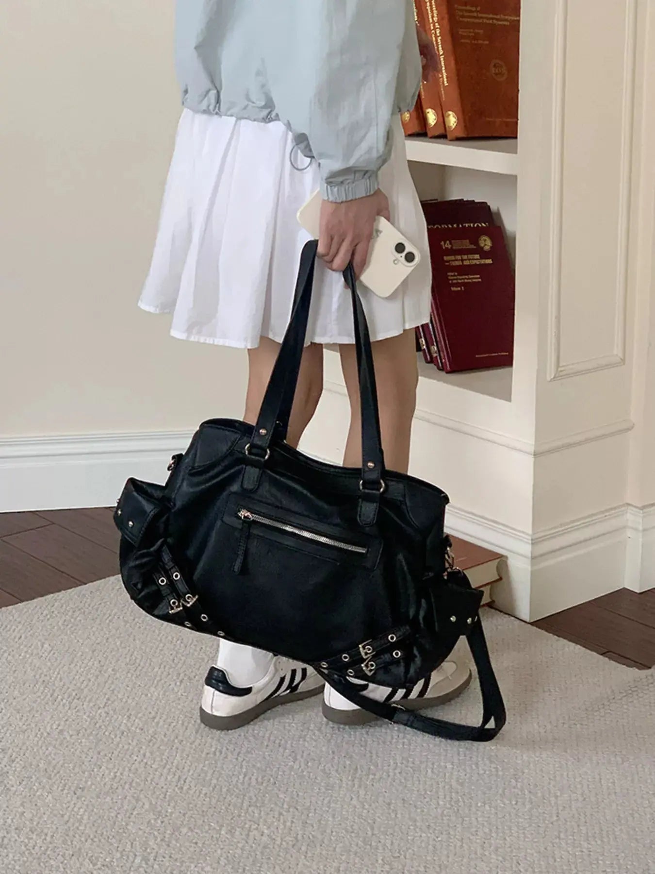 Rivet Decor Crossbody Bag Simply Love