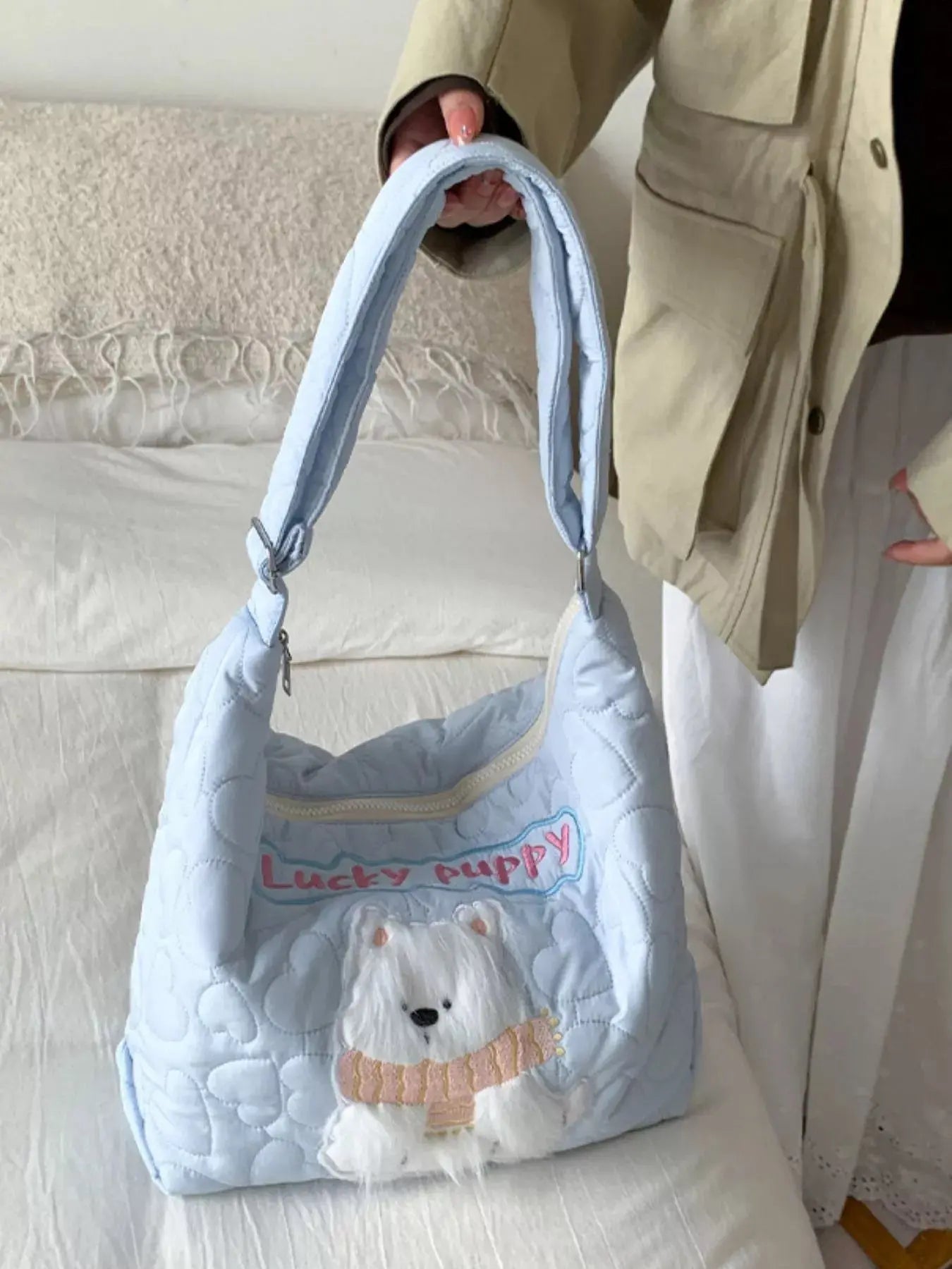 Cute Bear Applique Crossbody Bag Simply Love