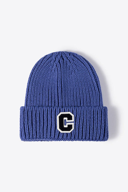 Letter C Patch Cuffed Beanie.