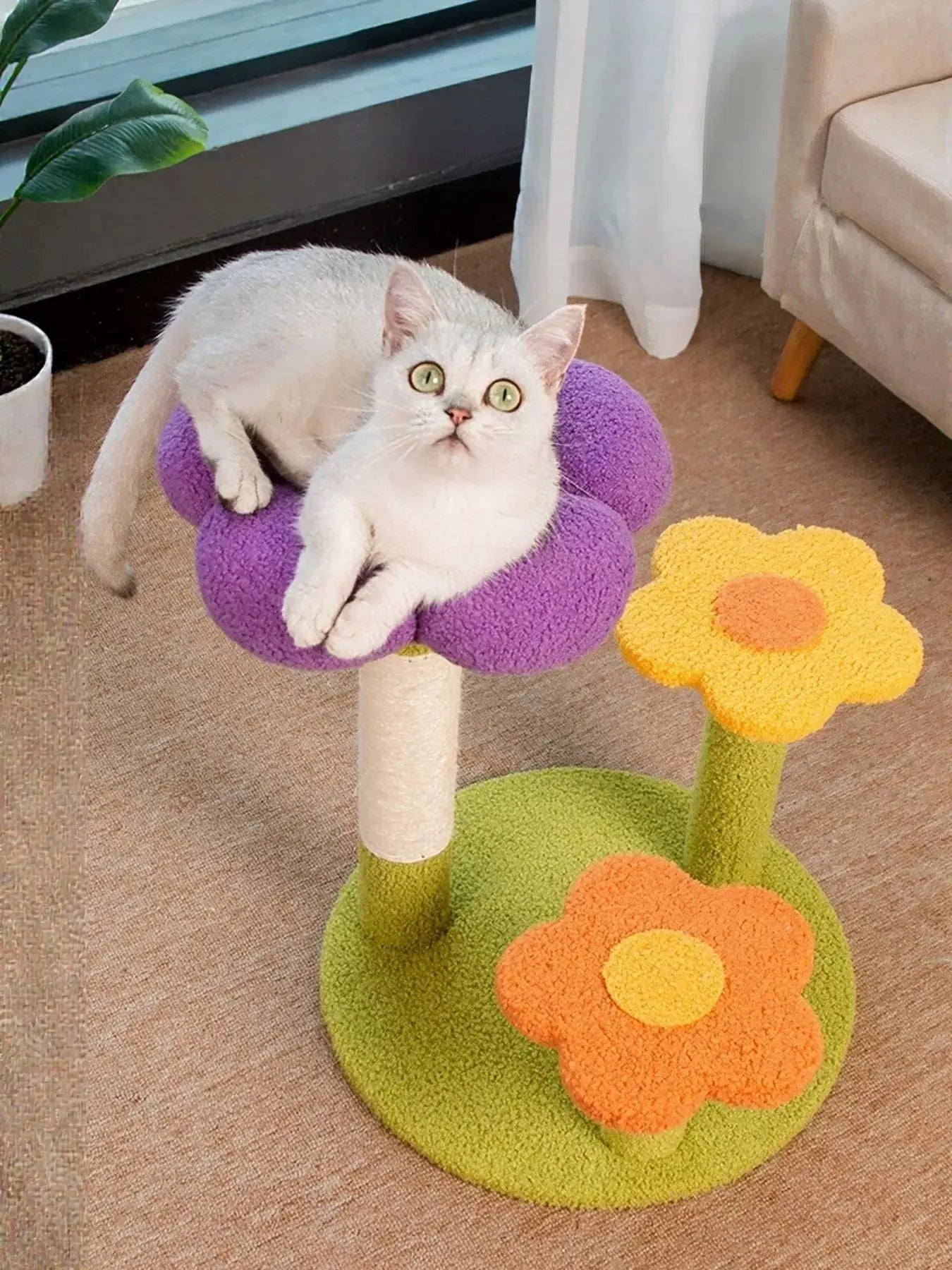Flower Design Cat Tree with Scratching Post Simply Love