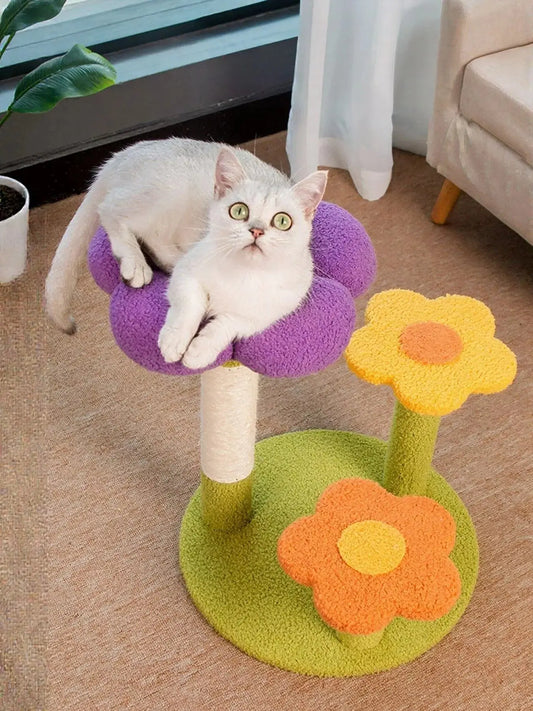 Flower Design Cat Tree with Scratching Post Simply Love