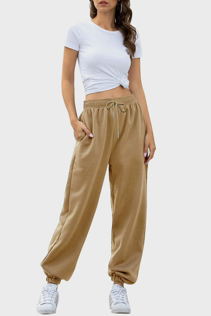 Comfy pocketed joggers with an elastic waistband