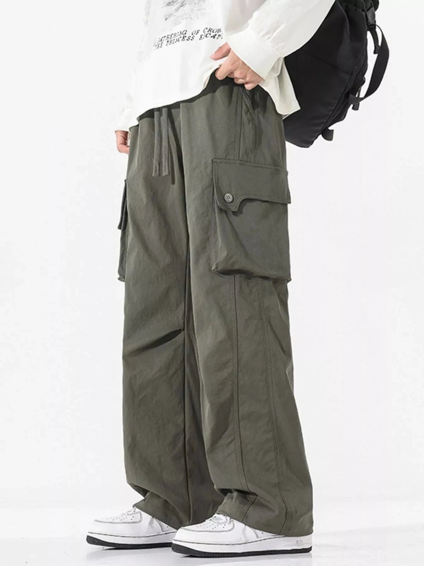 Men's Loose Fit Cargo Pants With Multiple Pockets Plus Size Simply Love
