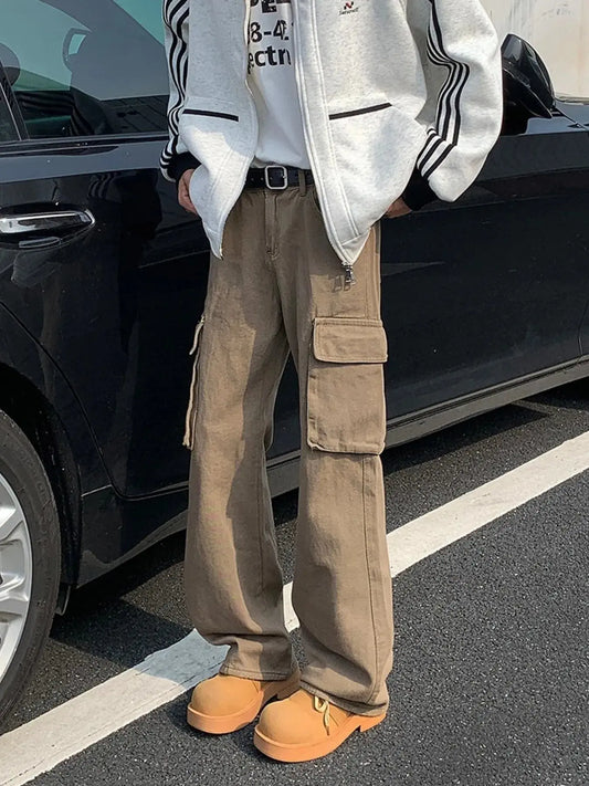 Men's Full Size Loose Fit Cargo Pants Plus Size Simply Love