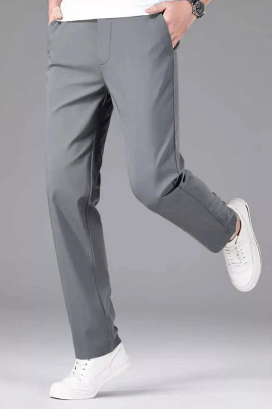 Men's Plus Size Casual Stretch Straight-Leg Pants Simply Love