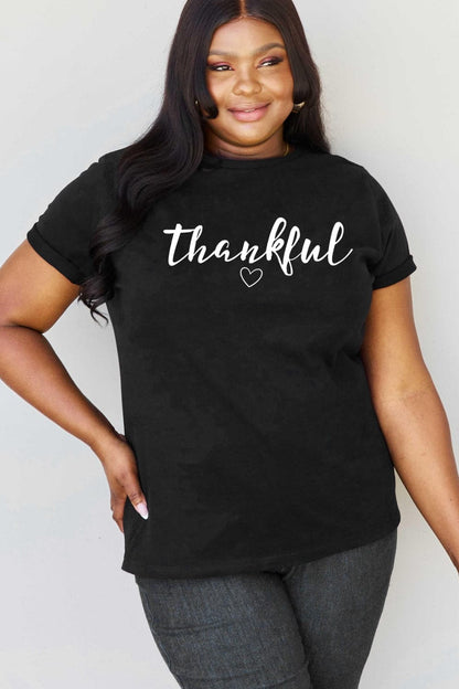 Simply Love Full Size THANKFUL Graphic T-Shirt.